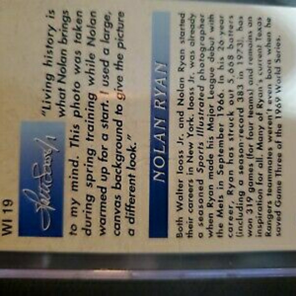 Nolan Ryan 1993 Upper Deck Iooss Collection Card - Picture 2 of 2